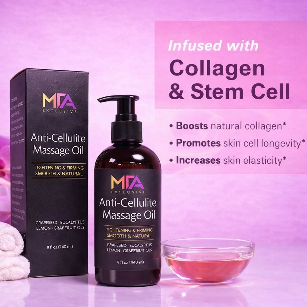 MFA Exclusive Anti-Cellulite Massage Oil 8oz | Firming & Tightening Body Oil